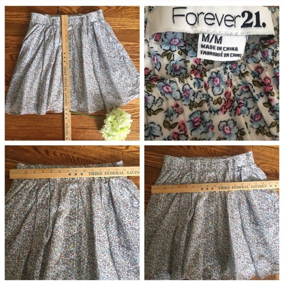 *DONATED* F21 Belted Floral Button Up Skirt - Picture 11 of 14